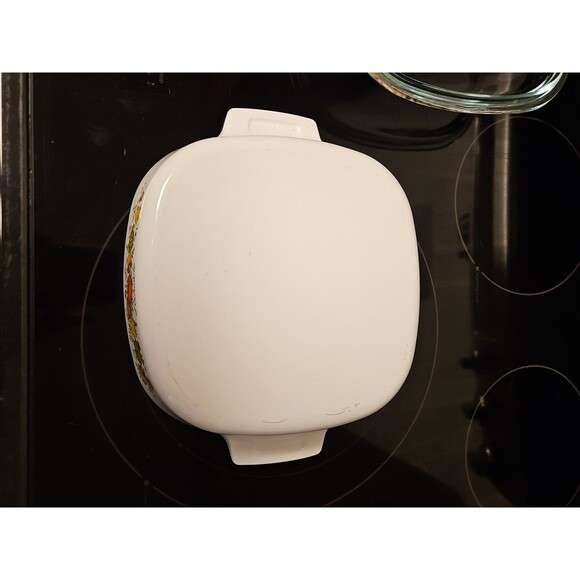 Vintage CorningWare L'Echalote A-8-B 1.4 L Spice Of Life Dish With Glass Lid - Picture 9 of 11